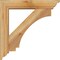 Ekena Millwork Imperial Traditional Rough Sawn Bracket w/ Offset Brace, Western Red Cedar, 6"W x 28"D x 28"H BKT0604X28X28IMP01RWR - alternate 4